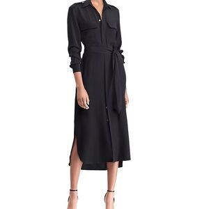 Polo Ralph Lauren Belted Silk Crepe Shirtdress, Size 4